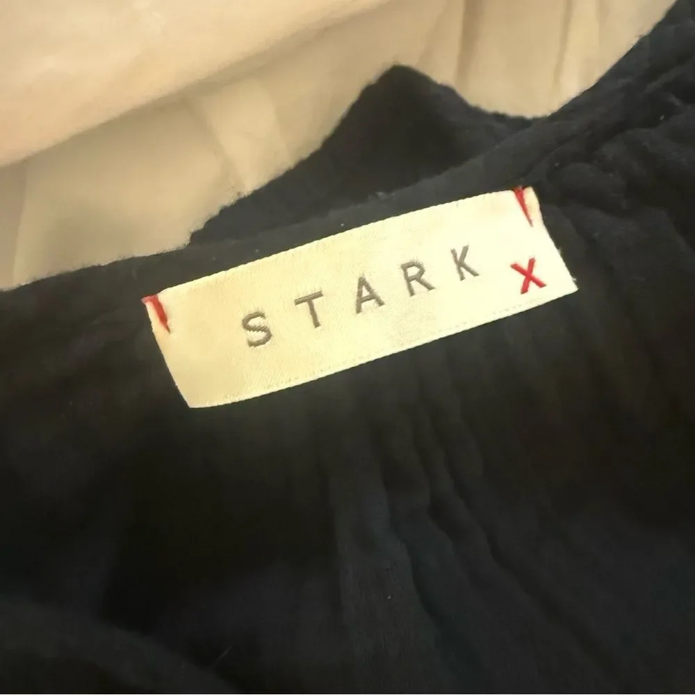 Stark X Black Dolman Sleeve Boxy Blouse Medium